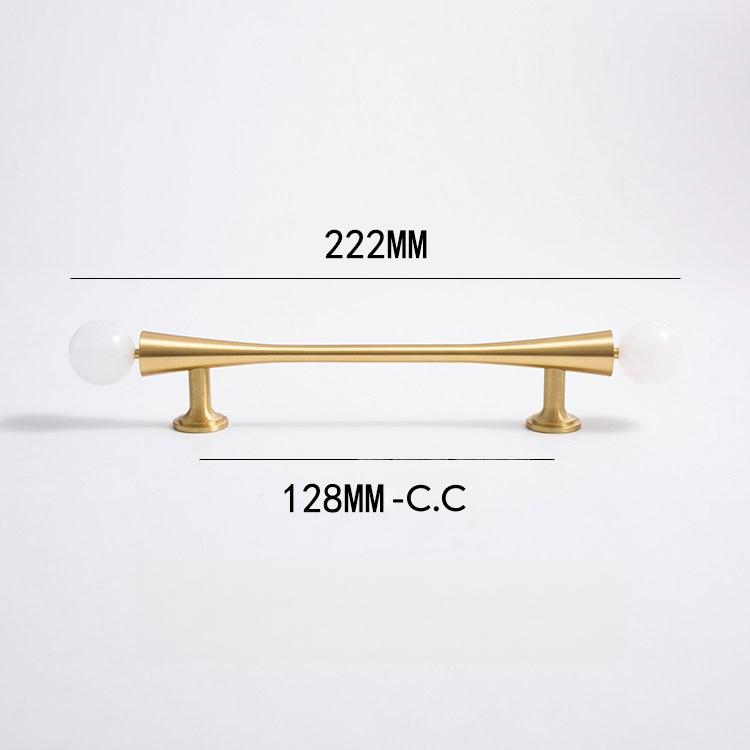 French Style Wardrobe Door Handles Personality Marble Crystal Brass Pulls for Cabinet Cupboard Dresser Drawer Furniture Hardware