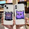 Чехол E-52 Pokemon Gengar для iPhone 7 8 11 12 13 14 15 16 Pro Max Plus Mini Xiaomi Redmi A3 9A 9C 10A 10C 13C Note 9 11 Realme Narzo C30 C55