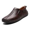 Новые мужские повседневные туфли из натуральной кожи, роскошные брендовые мужские мокасины на плоской подошве, дышащие, черные туфли для вождения, размер плюс 44