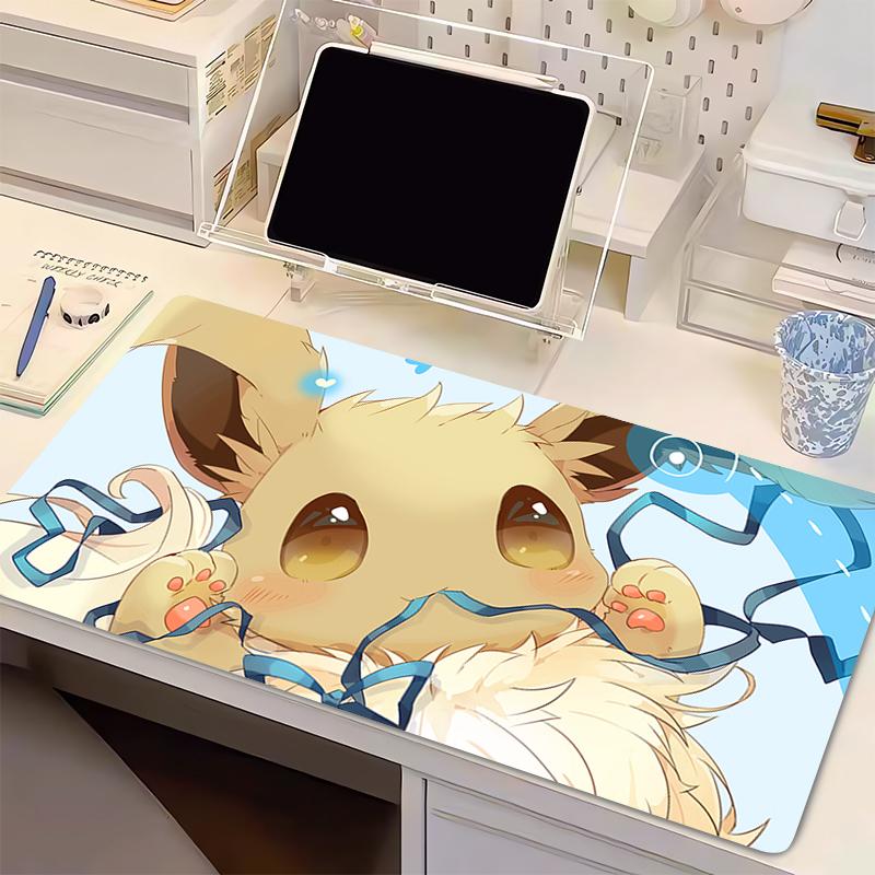 Large Mouse Pad NonSlip Esports Players PPokemon Eevee Office Desk Mats PC Gaming Accessories MousePads Laptop Keyboard Mat