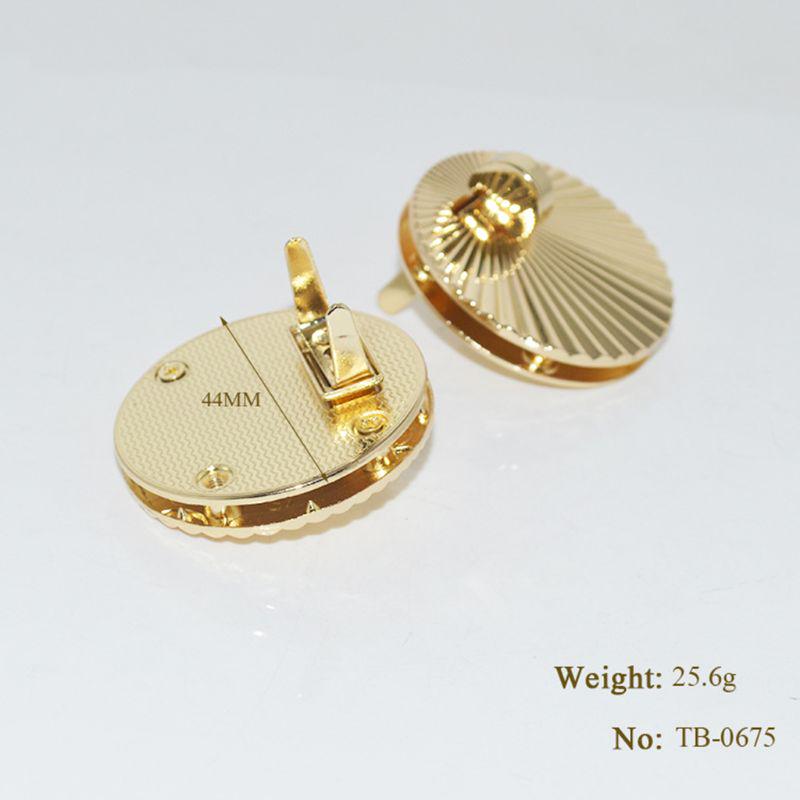 Fan Shell Shape Clasp Lock Metal Hardware For DIY Handbag Shoulder Bag Purse