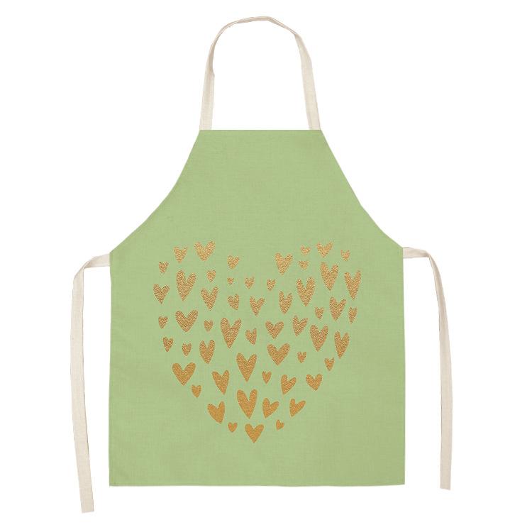 Eyelashe Love Pattern Aprons Home Cooking Kitchen Apron Cook Linen Adult Bibs Waist Baking Barista Aprons Cleaning Tools Tablier