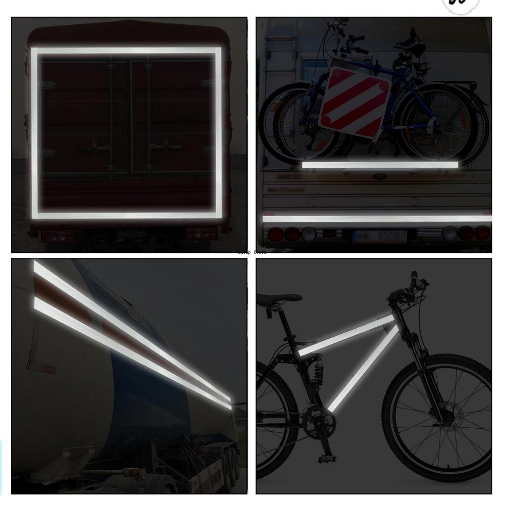 5 см*5 м ECE R104 светоотражающая лента белая микропризматическая водонепроницаемая пленка защитные отражатели для грузовиков самоклеящиеся наклейки для автомобилей