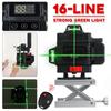 100V-240V 16 Lines Laser Level + Bracket 3D Self-Leveling 360 Horizontal And Vertical Cross Outdoor Powerful Green Laser Beam Line