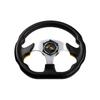 D-образный гоночный автомобиль Drifting Flat Dish рулевое колесо 6 болтов ручка винил кожа и алюминий с кнопкой звукового сигнала для автомобиля