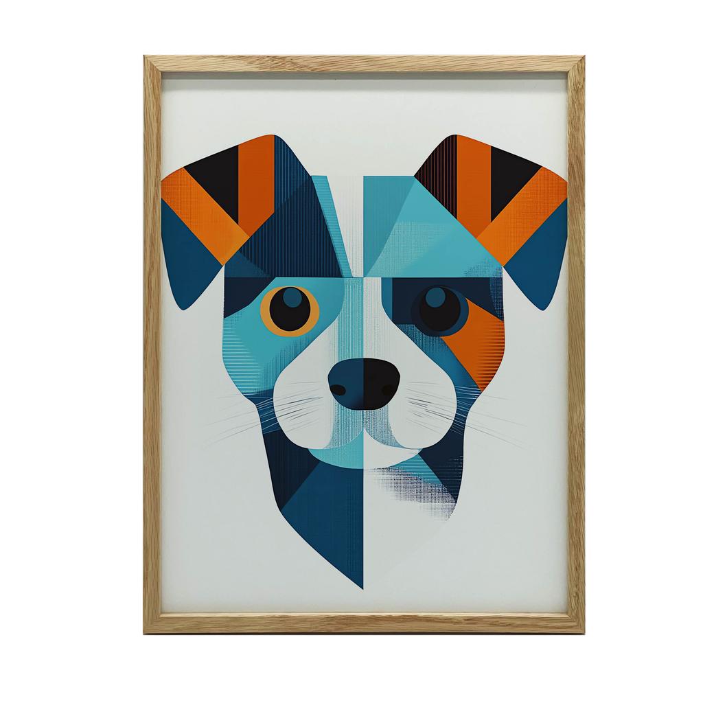 Plakat Radosny Jack Russell W Geometrii Plakat Radosny Jack Russell W Geometrii, 50X70 Cm, Rama Aluminiowa Czarna, Papier Matowy 230 Gsm