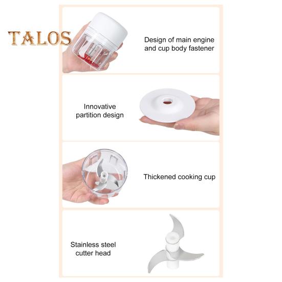 Электрический измельчитель чеснока 250 мл USB перезаряжаемый мини-овощерезка с магнитным замком безопасности чеснокодавилка для небольших кухонь автофургонов путешествий кемпинга