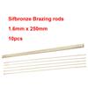 10PCS Wire Brazing Easy Melt Welding Rods Low Temperature 1.6mm X 250mm Brass