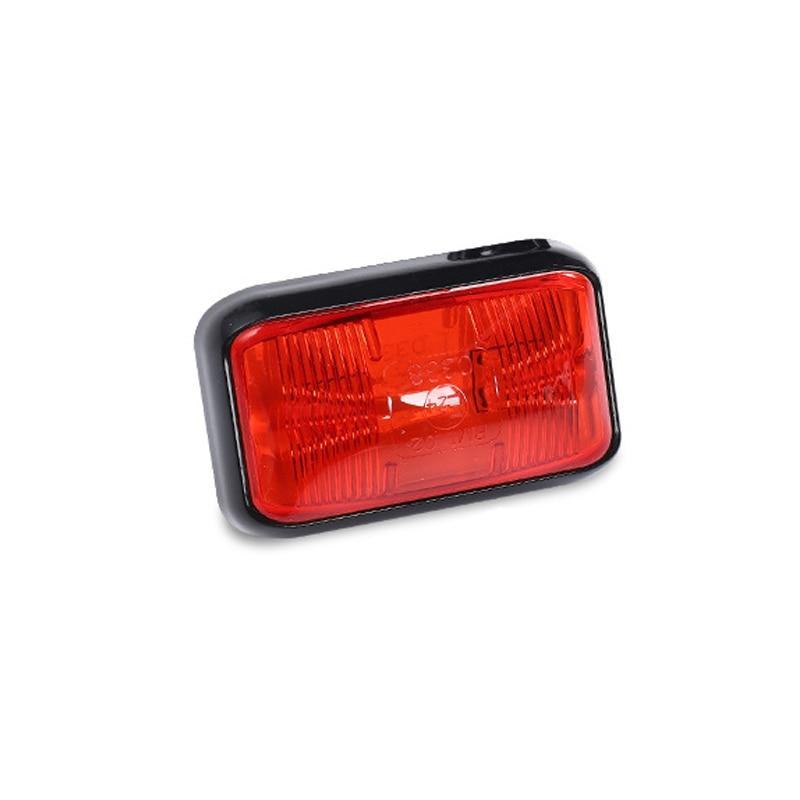 Waterproof Amber & Red LED 12V/24V 2LED Car Truck Lorry Side Clearance Marker Trailer Light Rear Tail Side Lamp External Light
