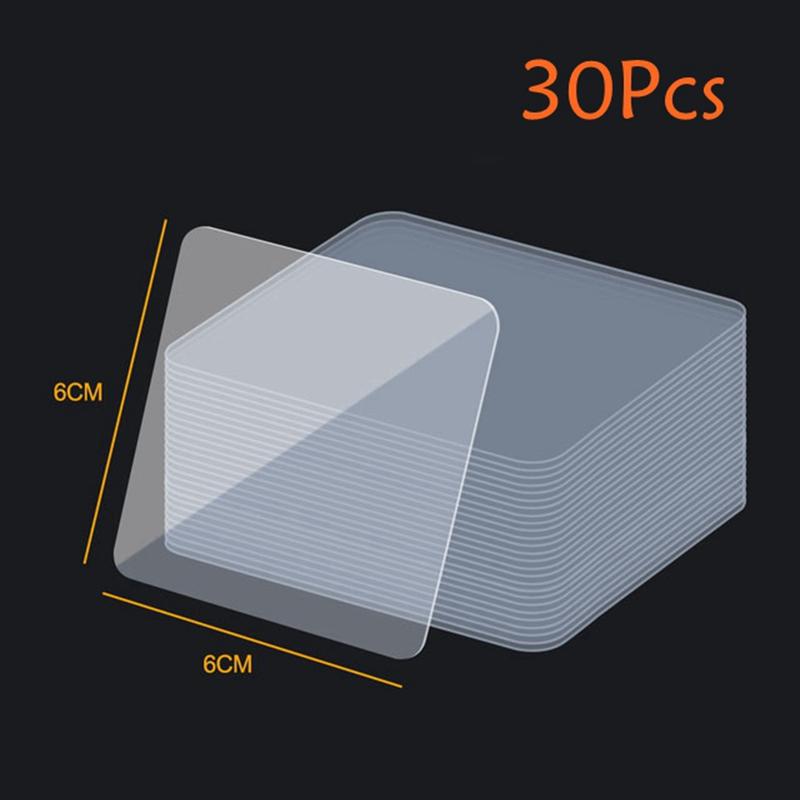 10/30/50 шт., двусторонний прозрачный клей для домашней кухни, вспомогательная паста, прочный и бесшовный крючок для плитки