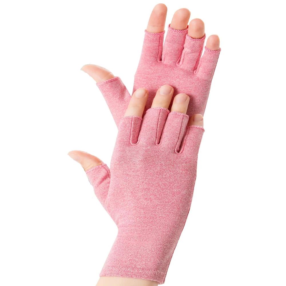 1 Pair Arthritis Compression Gloves Relieve Pain Fingerless Gloves For Women Men Typing Gloves Bulk