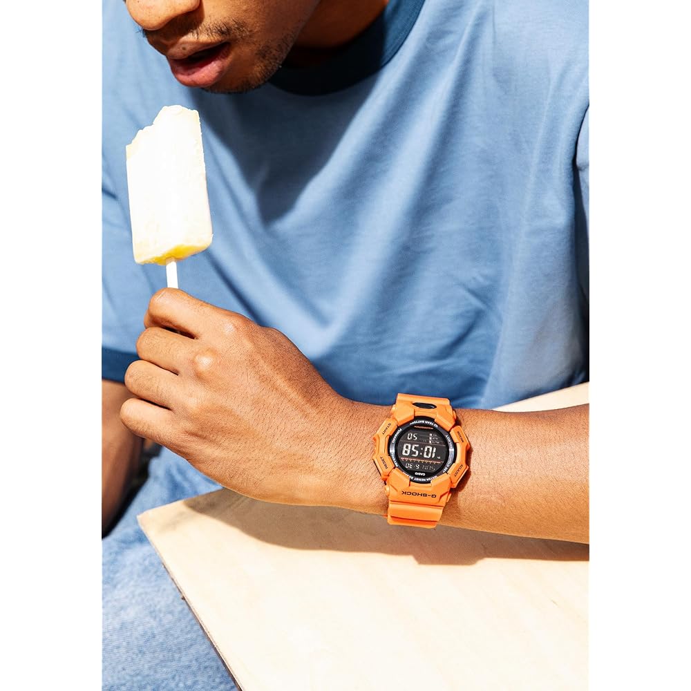 Мужские часы Casio G-Shock GD-010-4JF с долговечной батареей из биопластика, оранжевые