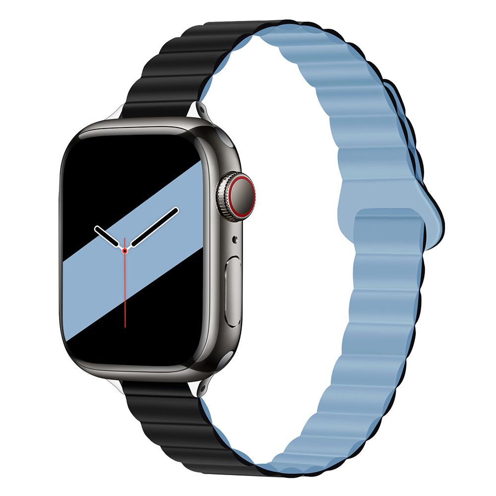 Женский тонкий силиконовый ремешок с магнитной застежкой для Apple Watch S11 10 46/42 мм 45 мм 44 мм Тонкие ремешки 38 мм 40 мм 41 мм Браслет iWatch SE 9 8 7 6