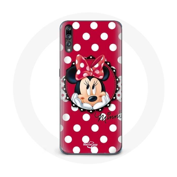 Чехол - Минни Маус - Huawei P20 - Мягкий - Красный - Мультфильм