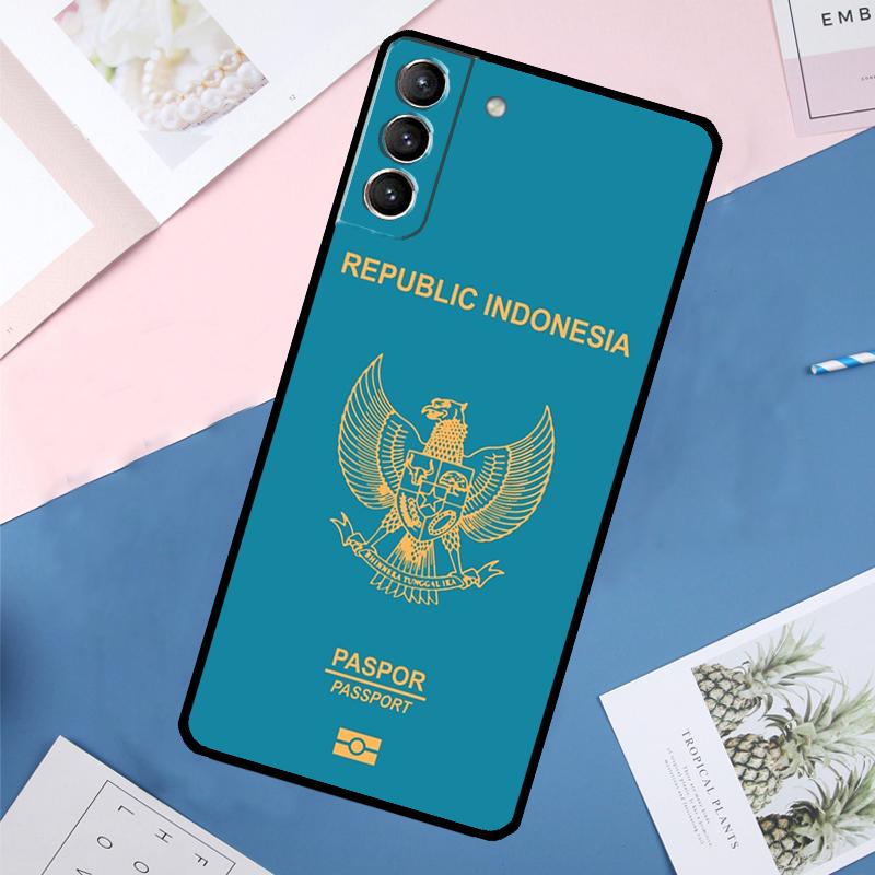 Чехол-карта с флагом Индонезии для Samsung Galaxy S25 Ultra S21 S22 S24 S23 Ultra S9 S10 Plus S21 FE S25 FE Задняя крышка