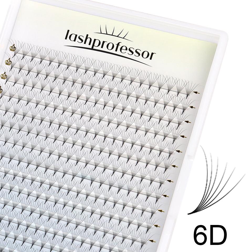 Lashprofessor 3D/4D/5D/6D Sharp Premade Volume 320Fans 8D/10D/12D Individual Lash Extension Pointy Thin Stem Russian Volume Lash