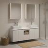 5 Piece Bathroom Cabinet Set White Particleboard