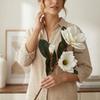 Real Touch Artificial Magnolia Flower Large Faux Magnolia Branch  Home Decoration