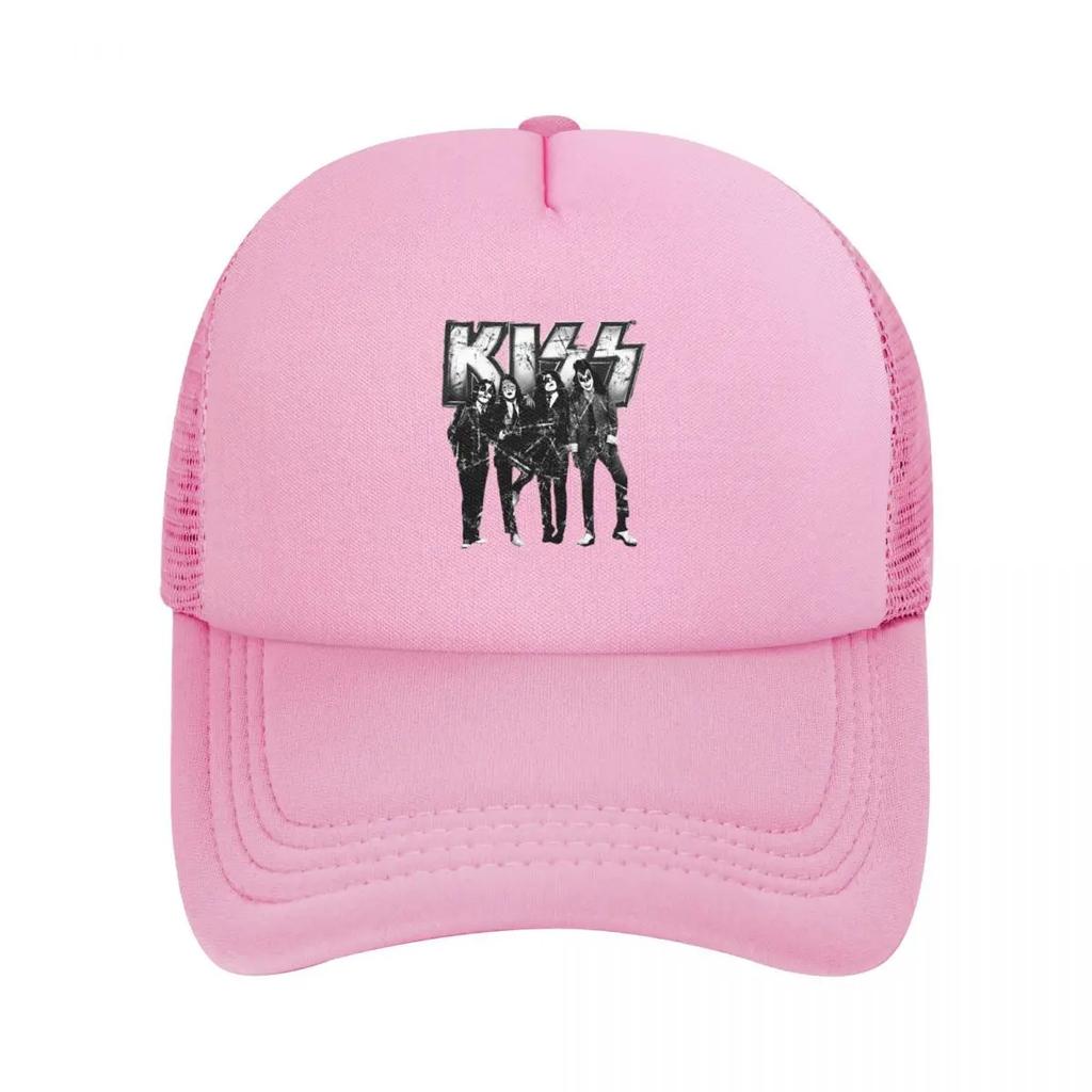 KISS The Band Сетчатые Бейсболки Snapback Модные Бейсбольные Кепки Дышащие Повседневные Кепки для Улицы Унисекс