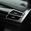 For BMW X5 X6 F16 F15 14-18 2PCS Chrome Interior Dashboard Side Air Condition AC Vent Cover Trim Car Interior