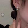 Серьги-гвоздики в корейском стиле с черным цирконием для женщин, блестящие квадратные геометрические серьги со стразами для девочек, эффектные ювелирные изделия, подарки