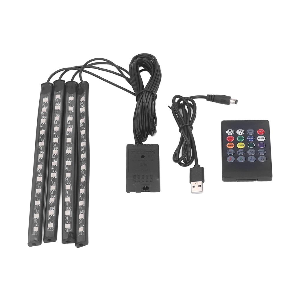 8 Color RGB Light 48 LEDs Light Strip Sound Control Lamp for Party Decoration Lighting DC5‑12V