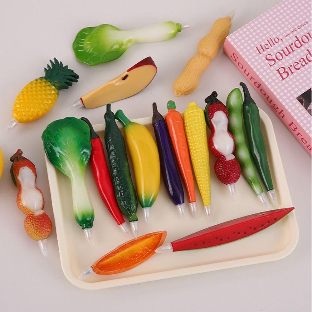 Шариковая ручка с имитацией овощей и фруктов Магнитные пишущие инструменты Высококачественная гелевая ручка для студентов