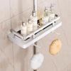 No-Drill Shower Head & Bathroom Shelf with Hanging Storage Basket