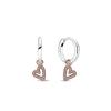 Sparkling Freehand Heart Hoop Earrings 280090C01