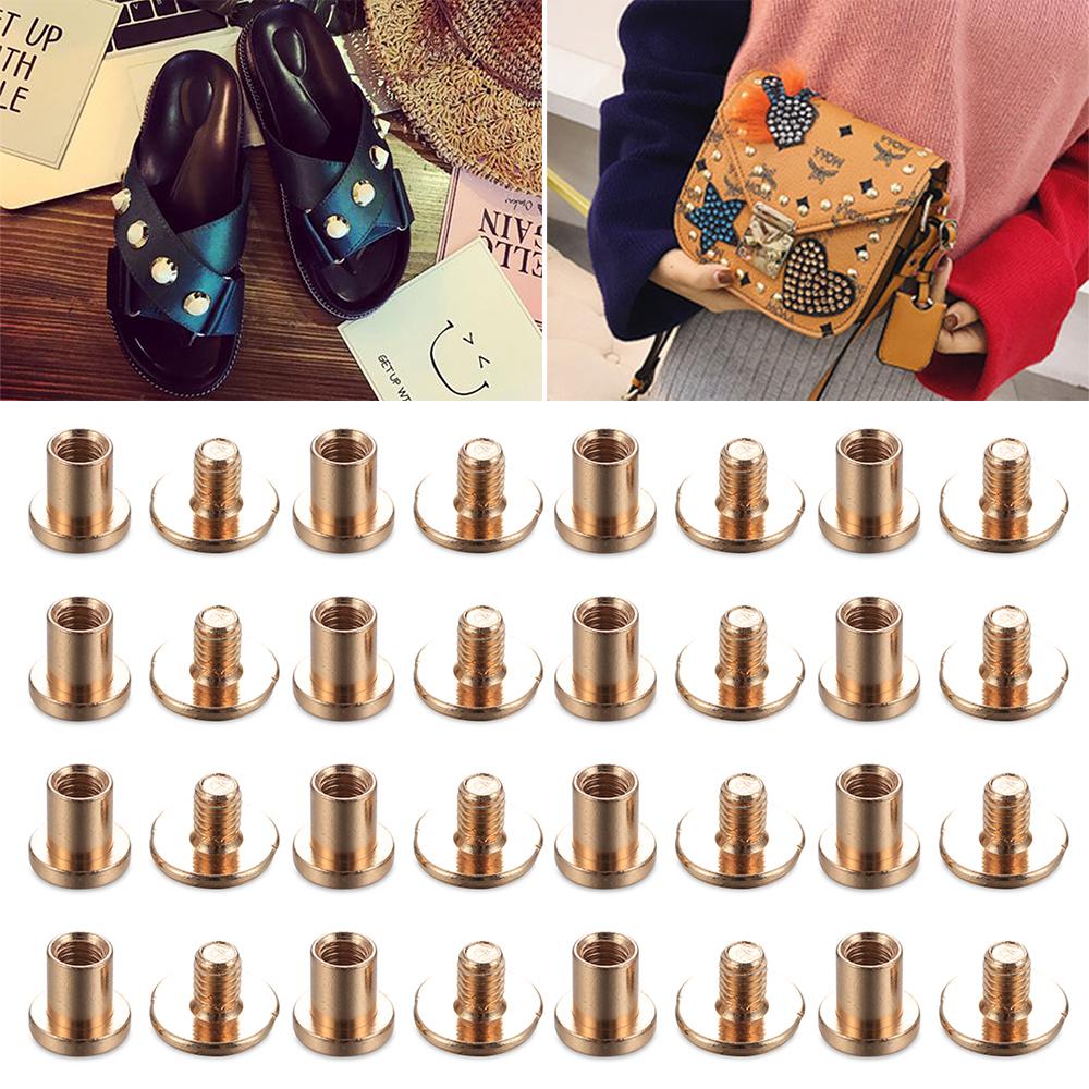 10 комплектов DIY Поделки украшение гвоздь Кожаное ремесло Скрапбукинг Гвоздь Заклепки Тканевая пуговица Латунный винт