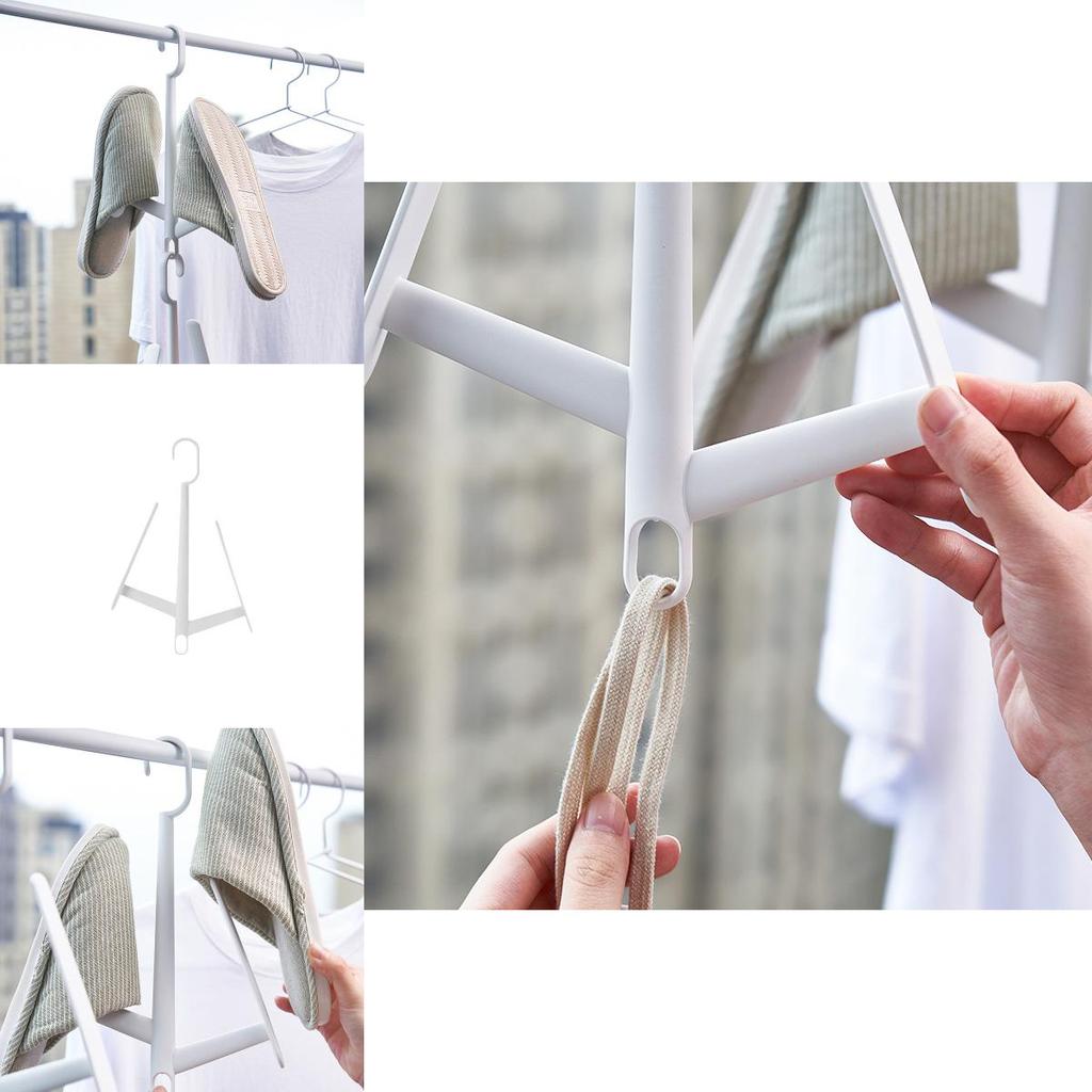 Японская минималистичная сушилка для обуви, креативная балконная подвесная вешалка для обуви, белый пластик