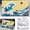 Канагава волны металлические стальные режущие штампы трафареты для скрапбукинга ремесленные штампы 3D DIY изготовление фестивальных карт