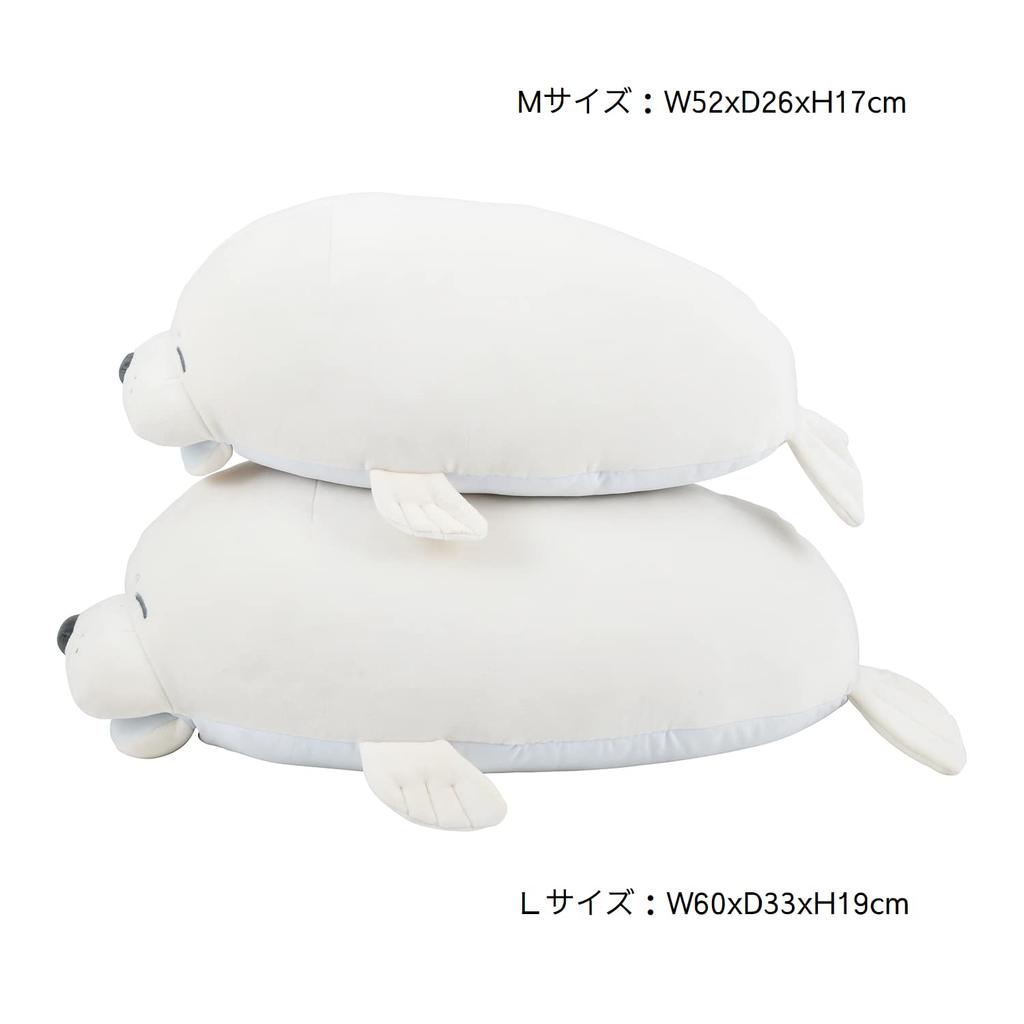 Подушка для тела Livheart Cool, Премиум Животные Немунему Камукамузу Дайфуку Тюлень, Средний Размер (приблизительно. 52см), Прохладный на ощупь, Антибактериальный, 94004-03