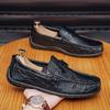 Обувь Doudou мужская осень-зима 2025 дышащая мужская обувь британская повседневная кожаная обувь на одной педали трендовая мужская обувь