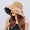 Wide Brim Bucket Hat Foldable Sunshade Hat Women Beach Cap