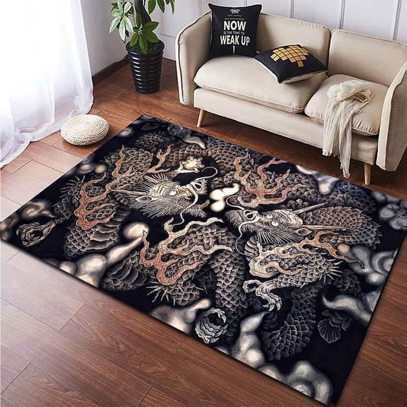 Ковер с принтом китайского дракона и животных для гостиной, большой ковер, мягкий коврик, коврики для стульев для киберспорта, Alfombra, подарки, Прямая поставка