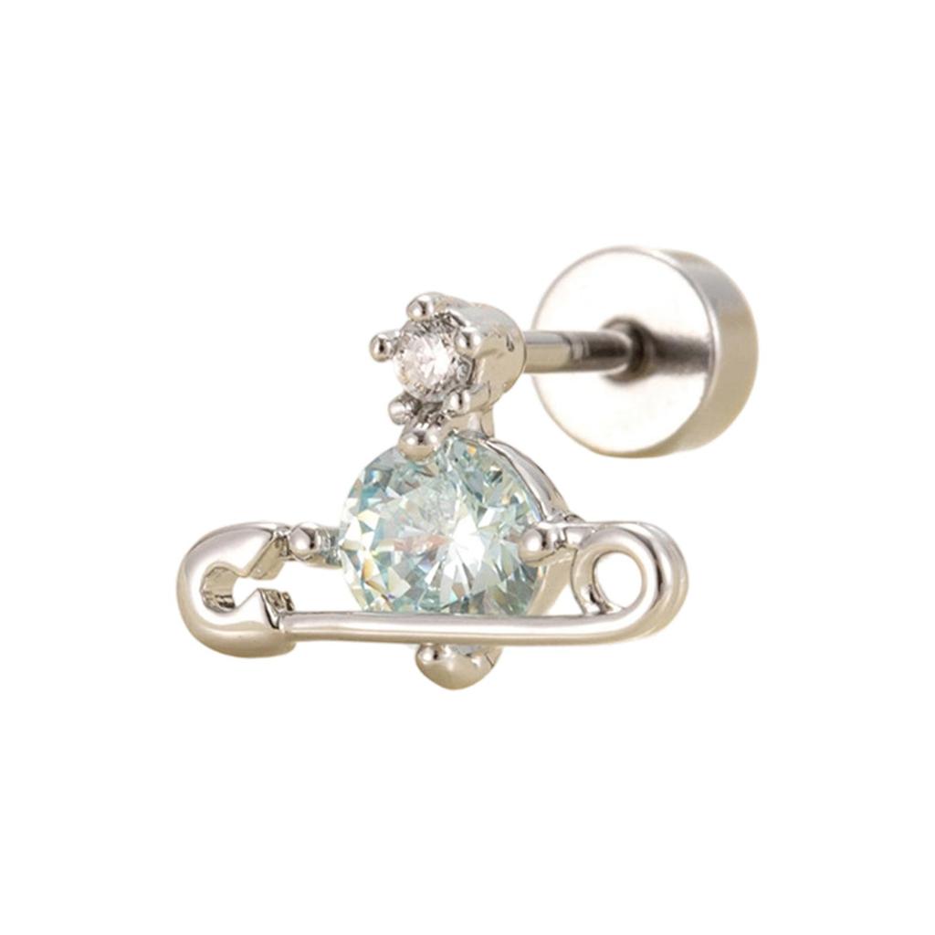 Серьги-пусеты в виде булавки Сатурн - Двусторонний винтовой стержень, Уникальные высококачественные серьги для хряща из титановой стали для молодых девушек