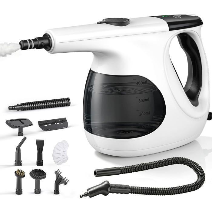 Portable Steam Cleaner, 3s Instant Heating, 400 Ml Reservoir, High Pressure, Multifunction, House And Kitchen