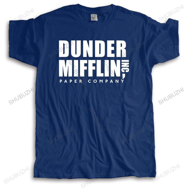 New Fashion T-shirt Cotton Tees Man Crew Neck T Shirt Dunder Mifflin Brand Top Tees Unisex Teeshirt Cotton Tshirt for Boys