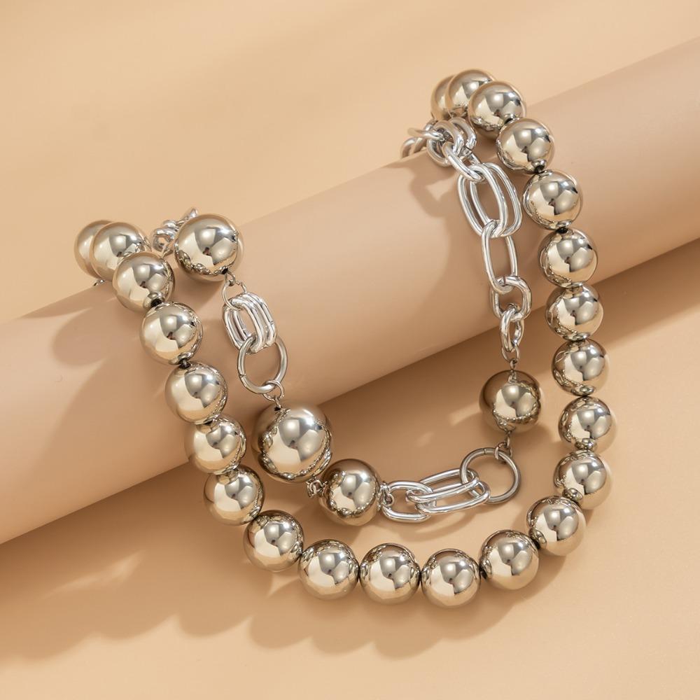 Statement Collar Pearl Choker Necklace Exaggerated Chunky Clavicle Choker Party