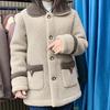 Куртка из овечьего флиса, модели на осень и зиму, плюс утолщенный бархат, куртка для мам, женская, средней длины