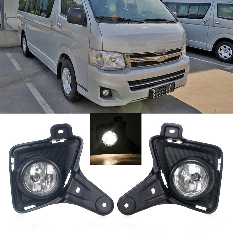 1 пара для Toyota Hiace 2011 2012 2013 автомобиля передний бампер противотуманные фары противотуманные фары дневного света