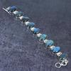 Labradorite Gemstone Handmade 925 Sterling Silver Bracelet 7-8" K0F58