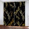 Curtains For The Home 3D Animal Dragonfly Living Room Curtains 2 Pieces Fashion, Bedroom Blackout Curtains Sunscreen Uv