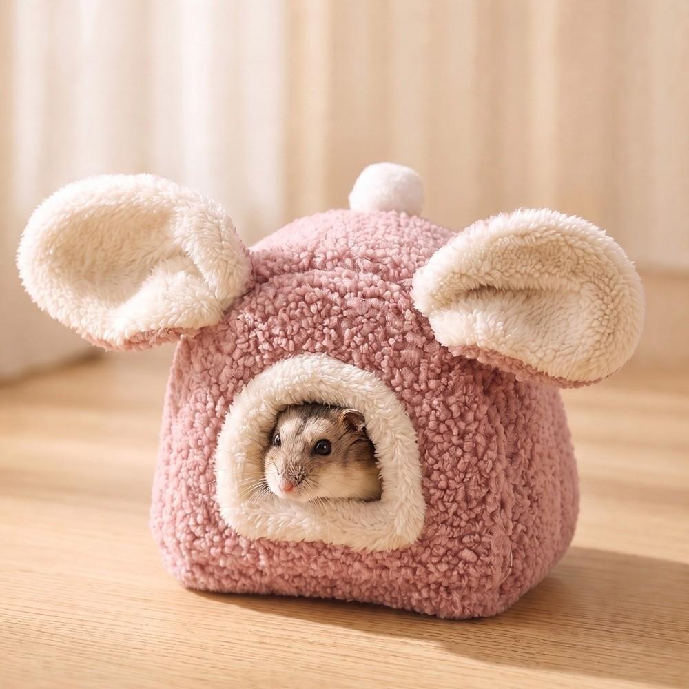 Guinea Pig Cage Winter Hamster Bed Warm Hamster Shelter Compact Hamster House Indoor Rest
