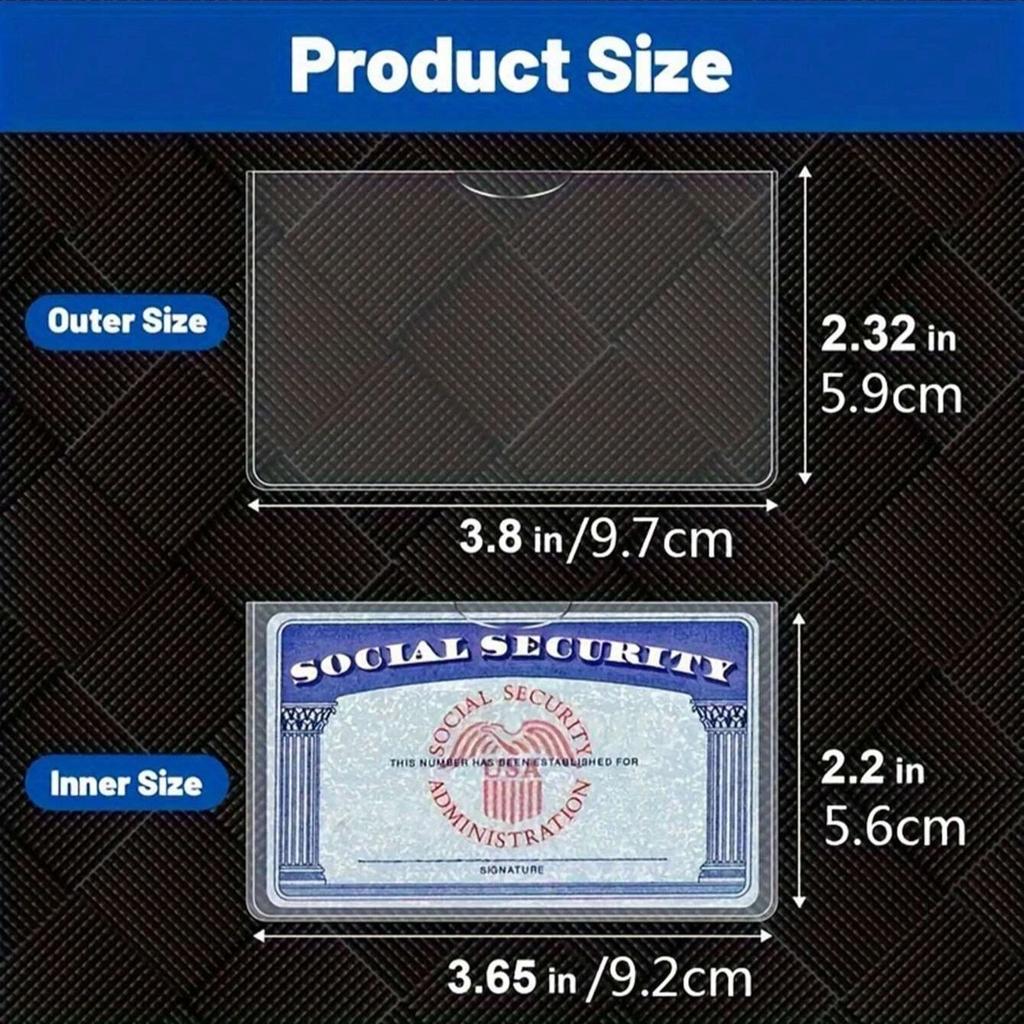 5/10/20 шт. Водонепроницаемые ПВХ карман-защита для карт, мягкие прозрачные защитные чехлы для карт социального страхования, медицинского страхования, кредитных карт