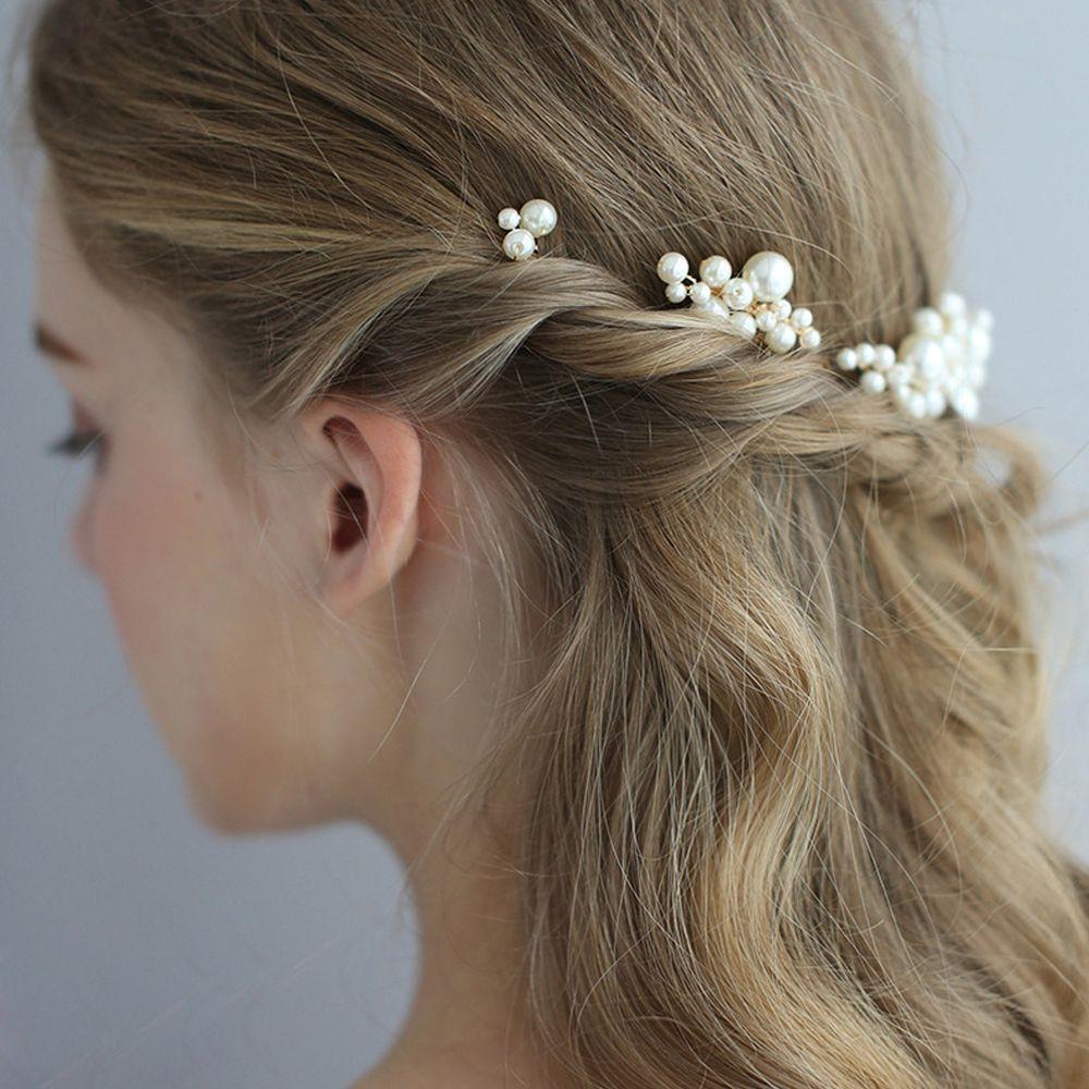 Женские украшения для волос Гребень для волос Ручная работа Жемчужная заколка Невеста Заколка Свадебное украшение для головы Аксессуар для волос