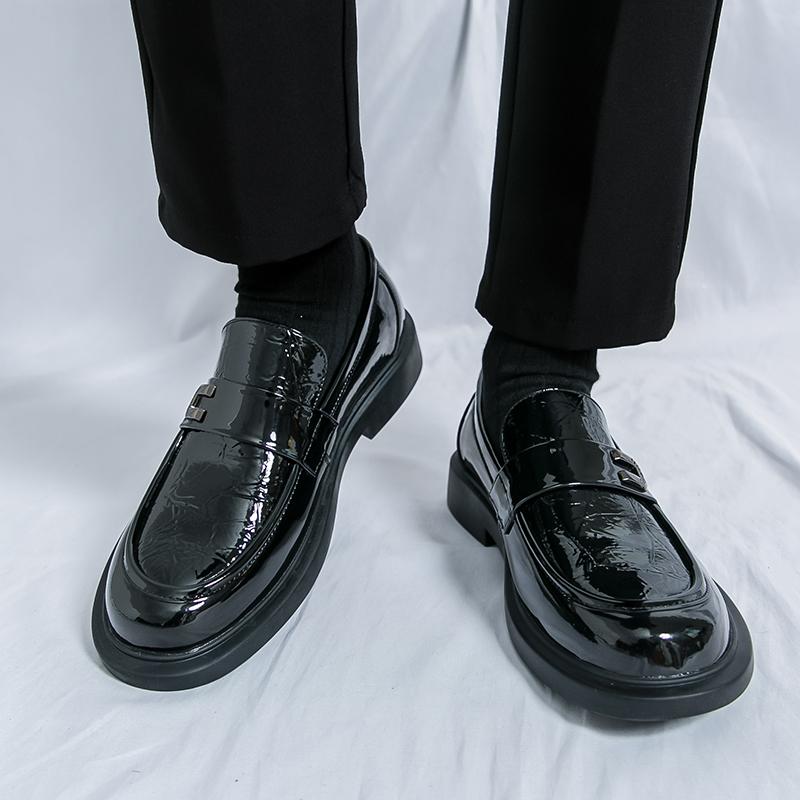 Fashion Men's Leather All-match Loafers Slip-On Male Casual Shoes Comfortable Driving Moccasins for Men Fashion Breathable Men's Flats