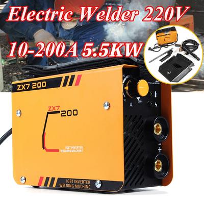 Мини Электросварочный Аппарат 10-200А ZX7-200MINI Дуговой Сварочный Аппарат 2.5-3.2мм для TIG Сварки Пайки Работы Регулируемый 220В
