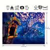 Fairy princess background High tower Rapunzel night island background photography photography accessories, party decorations